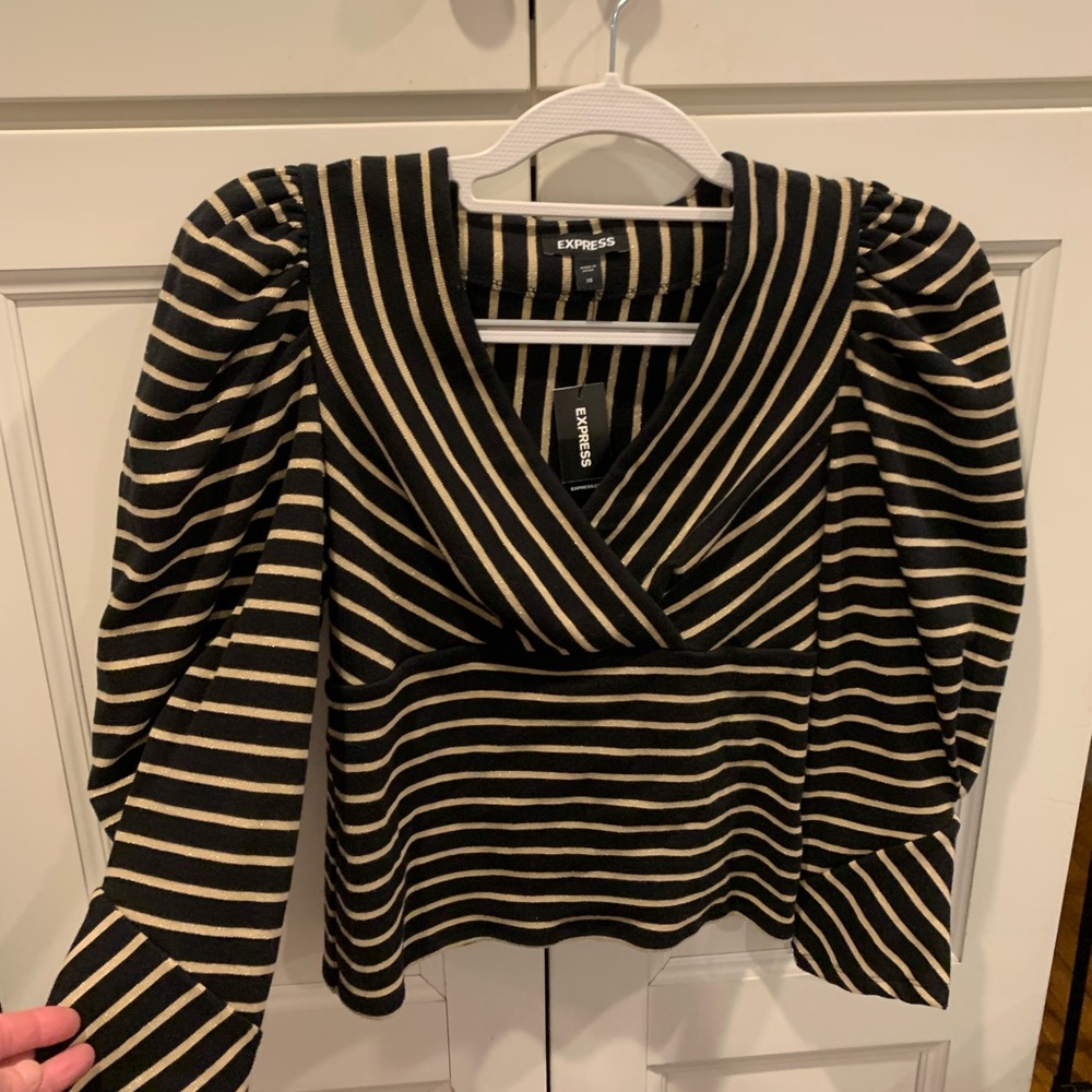 Stylish Black and Gold Sweater